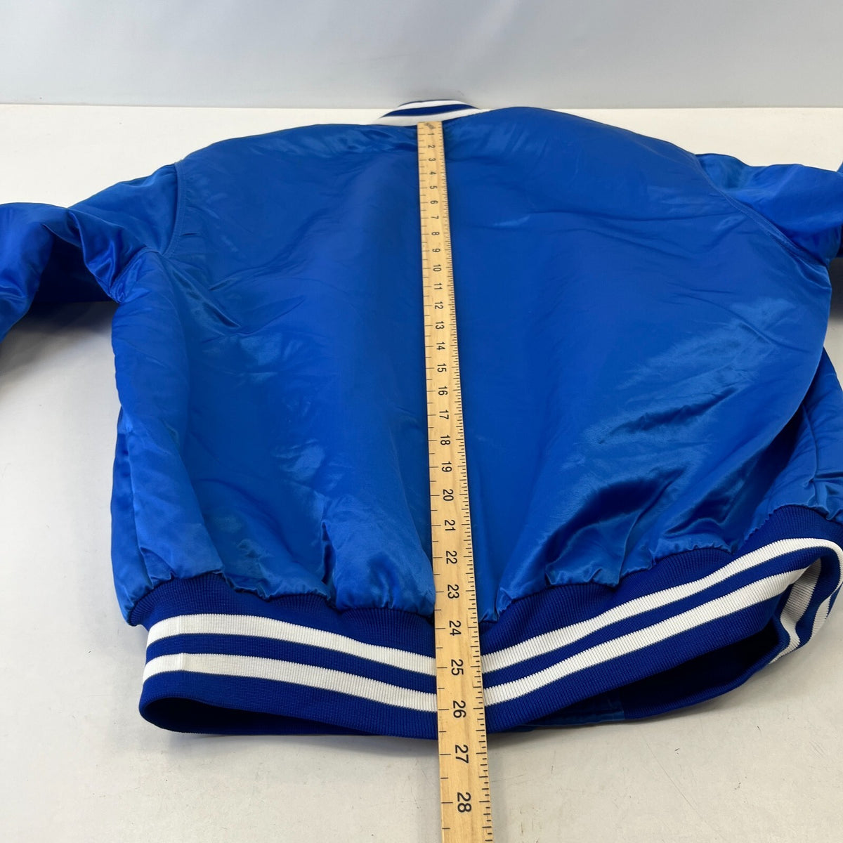 Genuine Saints Men's Baseball Jacket Bomber Top Metallic Blue size XL