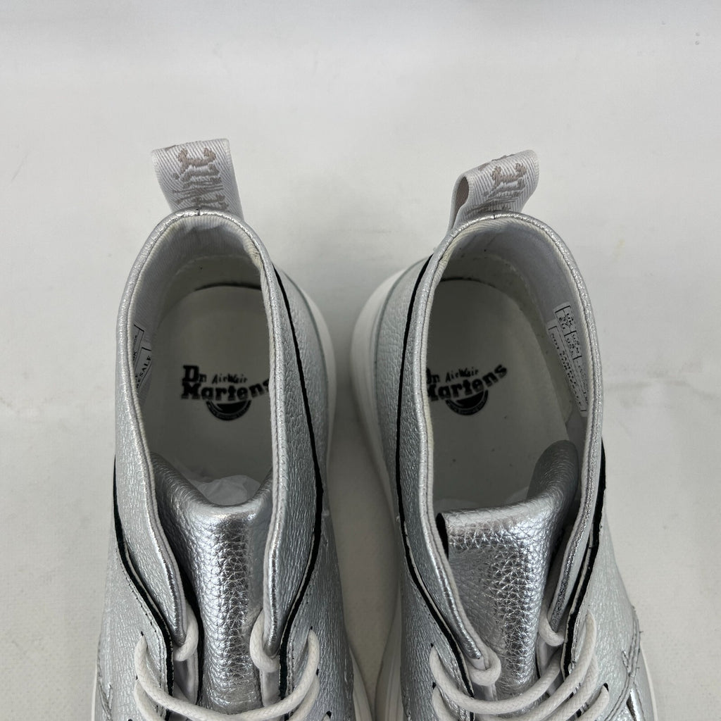 Dr Martens Jemima Silver & White Leather Kiltie Chukka Boots Shoes Womens UK 4