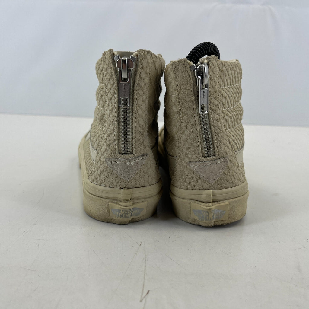 Vans Classic Hi Top Beige Suede Snake Pattern size UK 3.5 EU 36