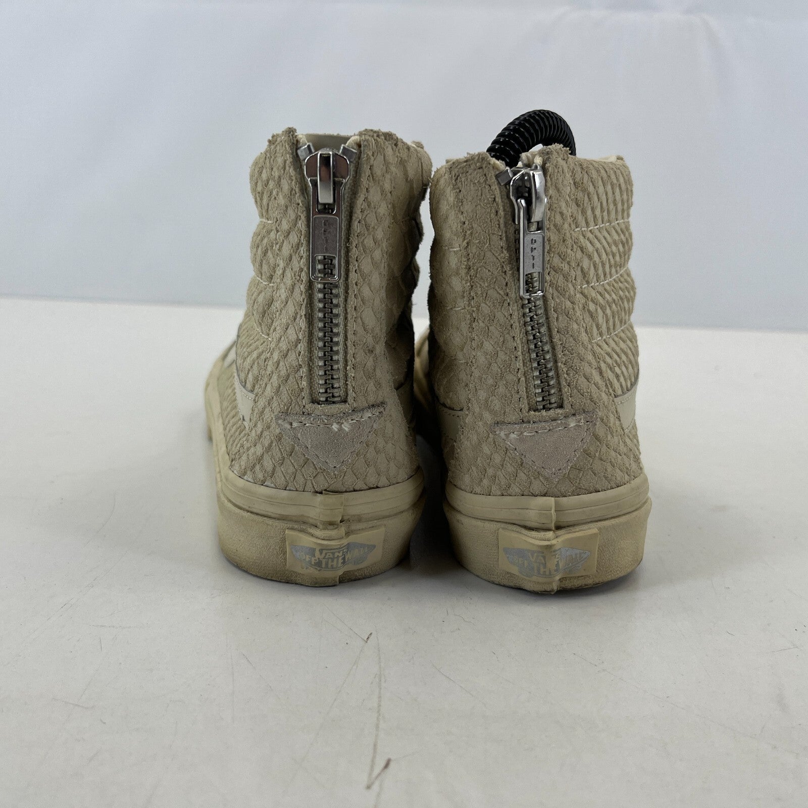 Vans Classic Hi Top Beige Suede Snake Pattern size UK 3.5 EU 36