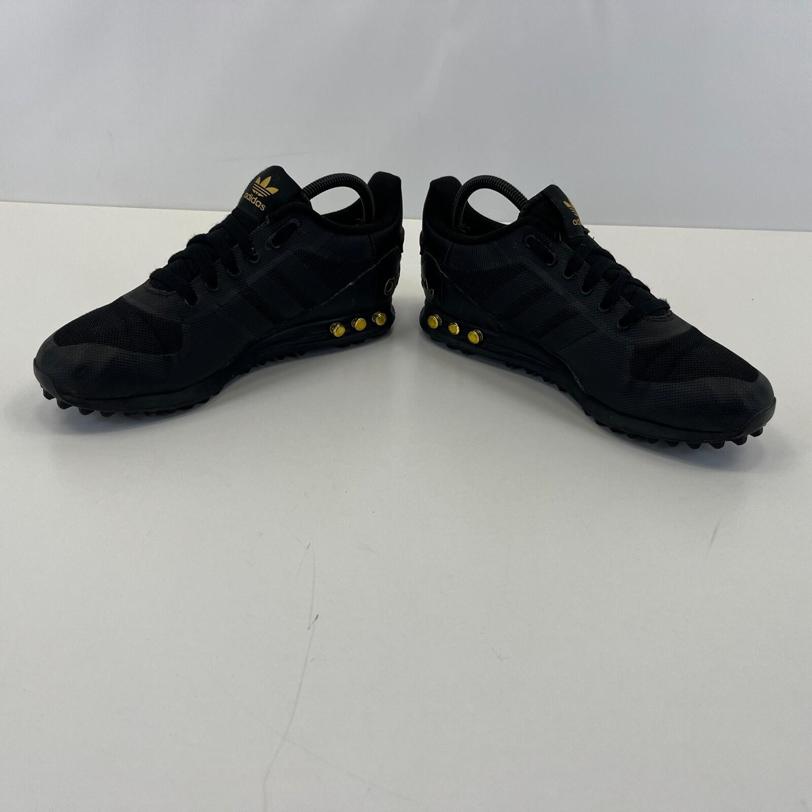 Adidas LA Trainer II Trainers in Black & Gold UK 7 / EU 40 2/3
