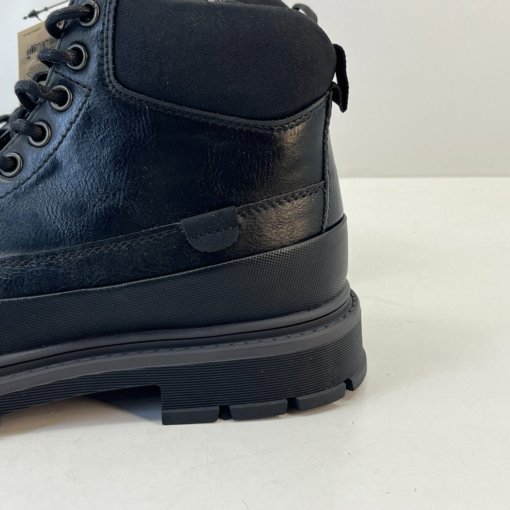 M&S Men's Faux Leather Ankle Boots in Black size UK 7 - EU 40.5