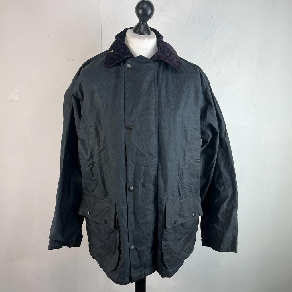 Miller & Simons Wax Jacket in Black UK size S - Waxed Cotton Raincoat