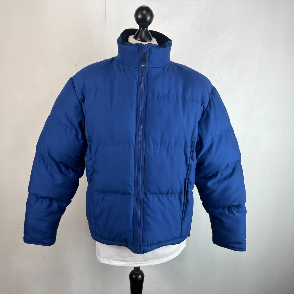 Tog 24 Boardwear Quilted Puffer Bomber Jacket in Blue size Large Ski Wear