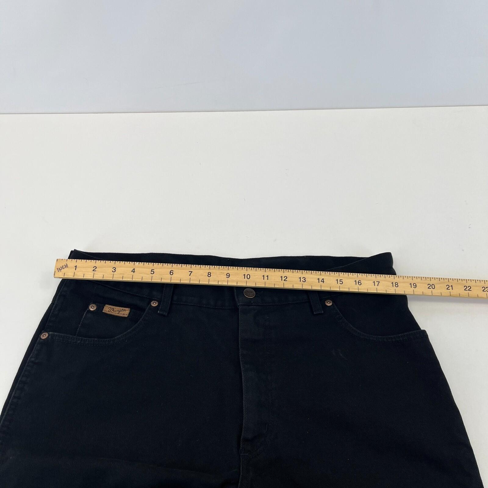 Wrangler Texas Straight Leg Jeans in Black 100% Cotton Waist 38" Leg 34" W38 L34