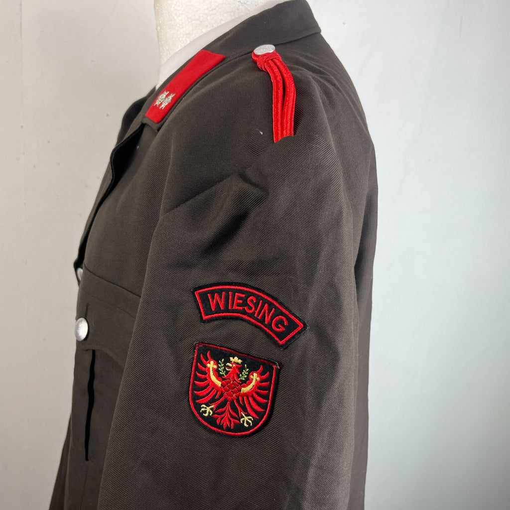 Austrian Army Dress Uniform Jacket Officers Blazer in Brown with Badges size XL