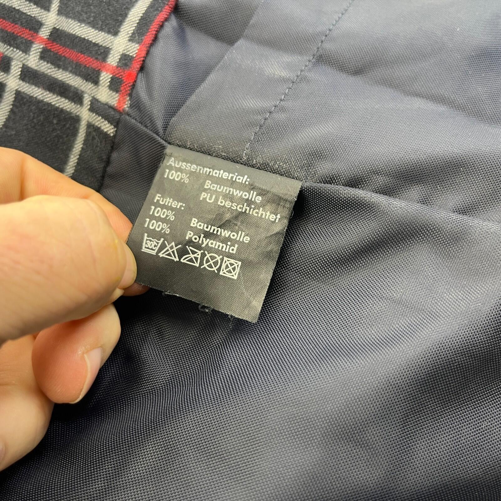 Glengreen Men's Waxed Jacket with Removable Hood in Navy Blue size Medium