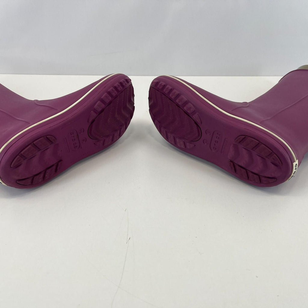 Crocs Women's Crocband Jaunt Wellies in Purple Festival Rain Tall Boots size 7