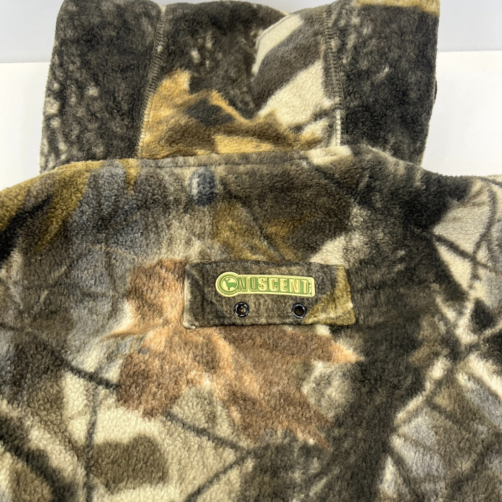 Field & Stream No-Scent Realtree Lined Fleece Jacket XL Mens Hooded Camo Hunting