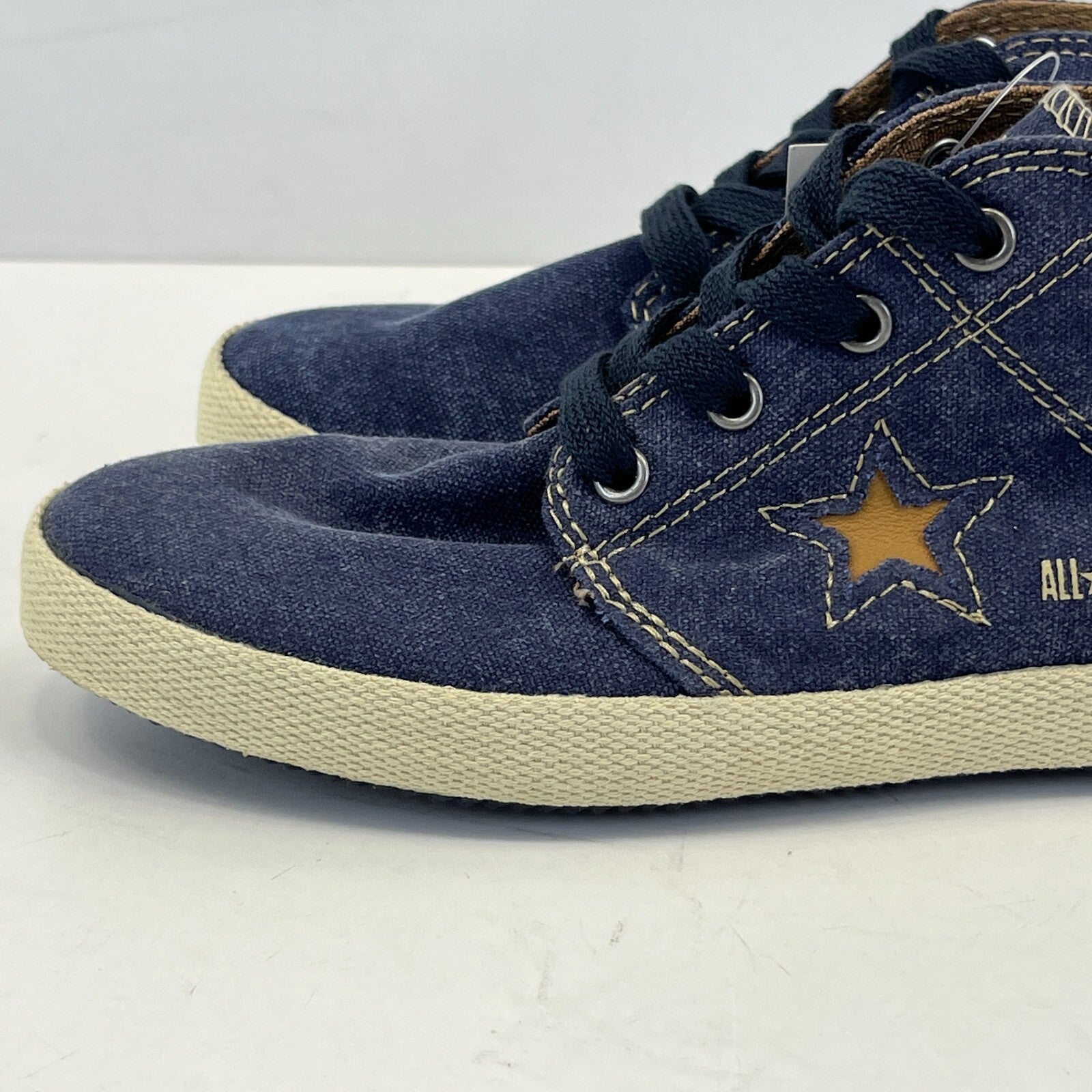 Converse All Star Classic Hi Top Womens Denim Boots Trainers Lace Up size UK 3.5