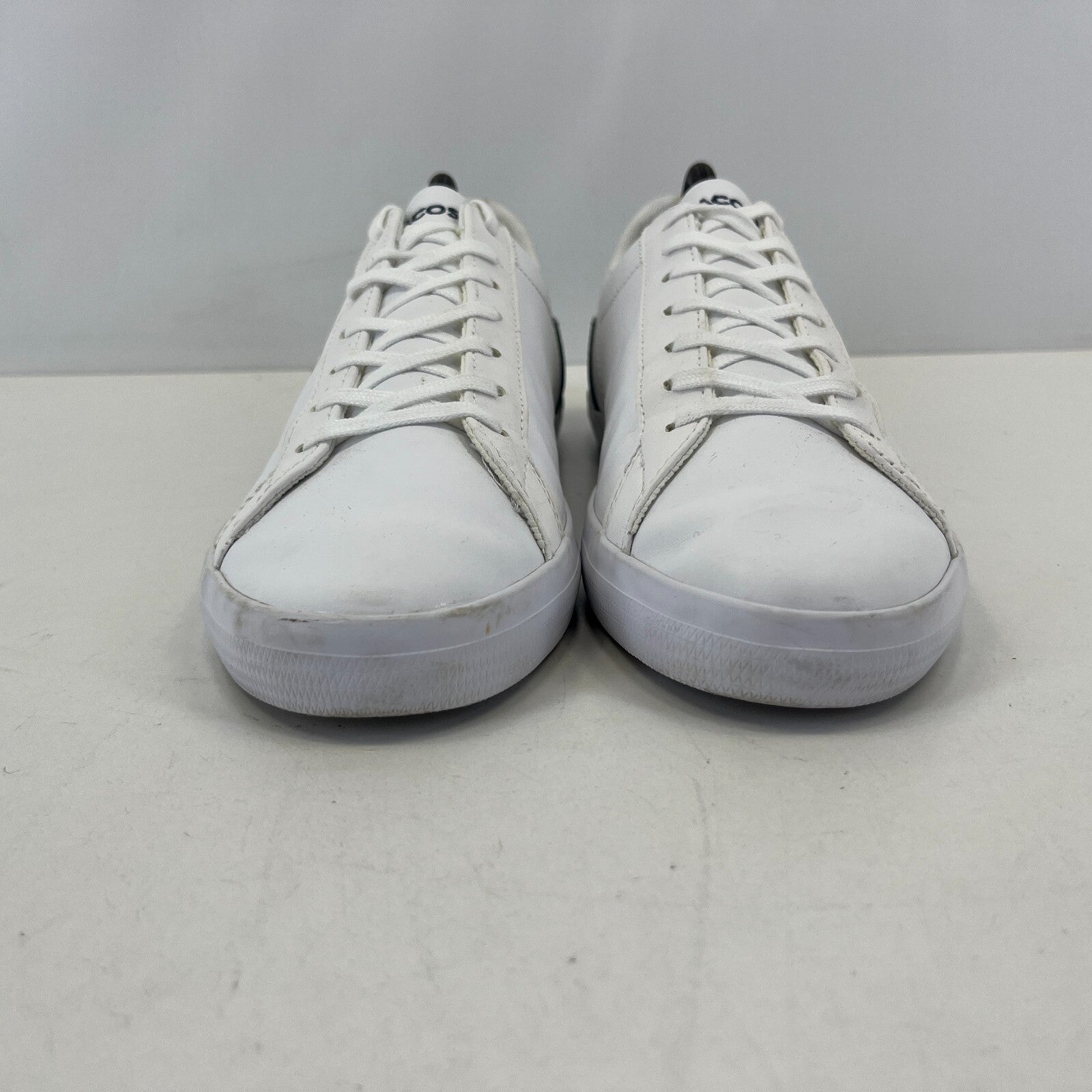 Lacoste Lerond White leather Trainers Shoes size UK 8 EU 42