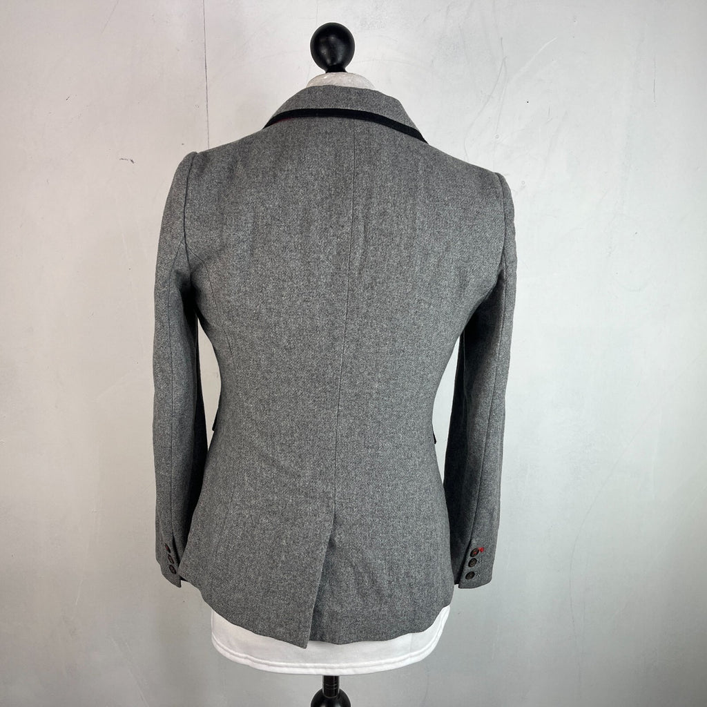 Boden Women's Grey Blazer Jacket Wool Blend Lined UK size 12 - VGC