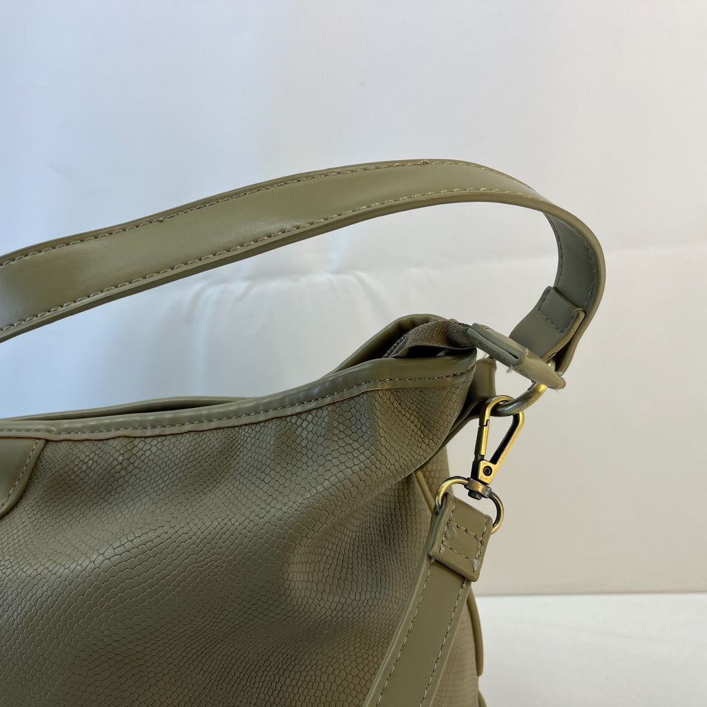 Bulaggi Medium Khaki Green Leather Tote Handbag