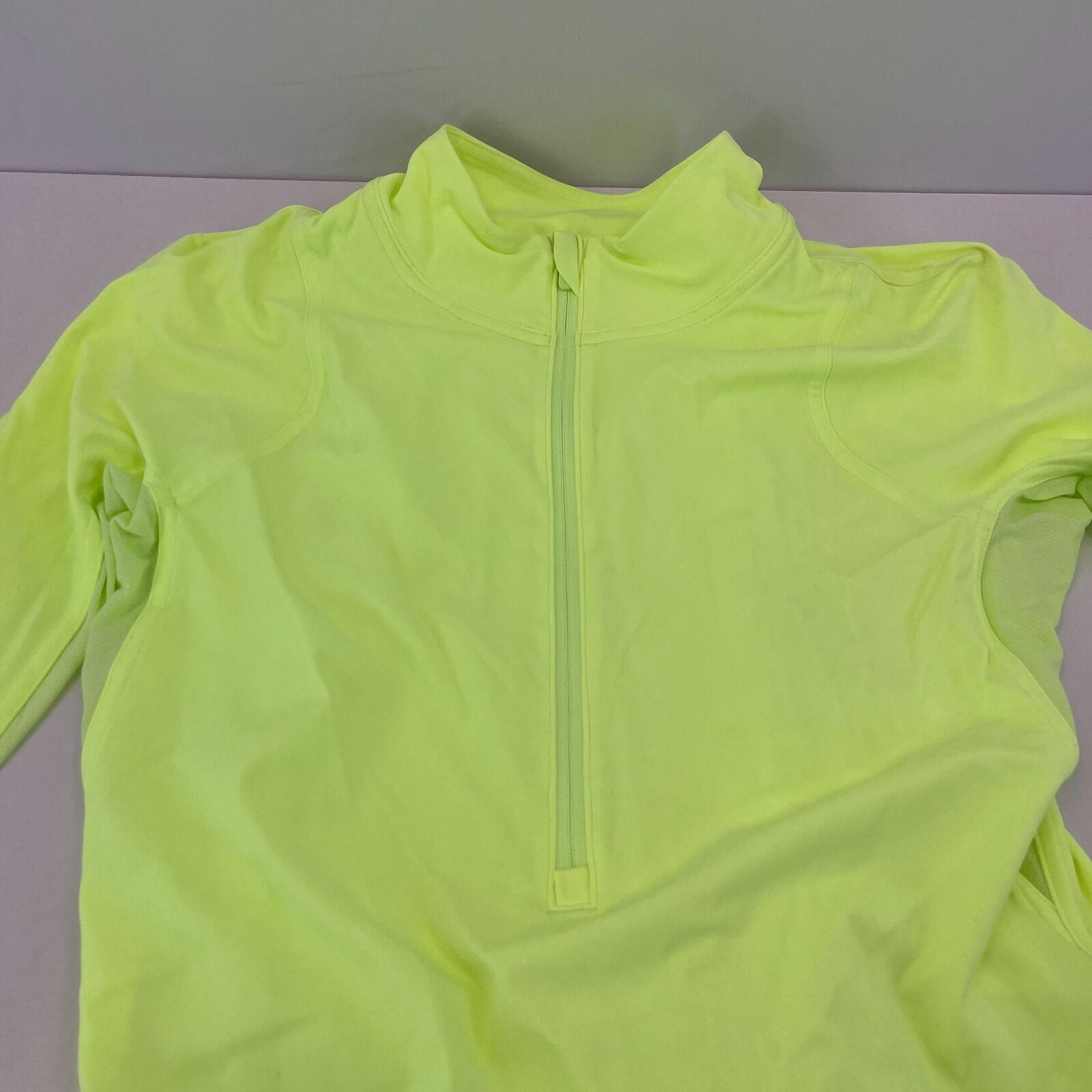 Lululemon Nulux Long Sleeve Tennis Dress Style LW1DQLS Fluoro Yellow UK size 10