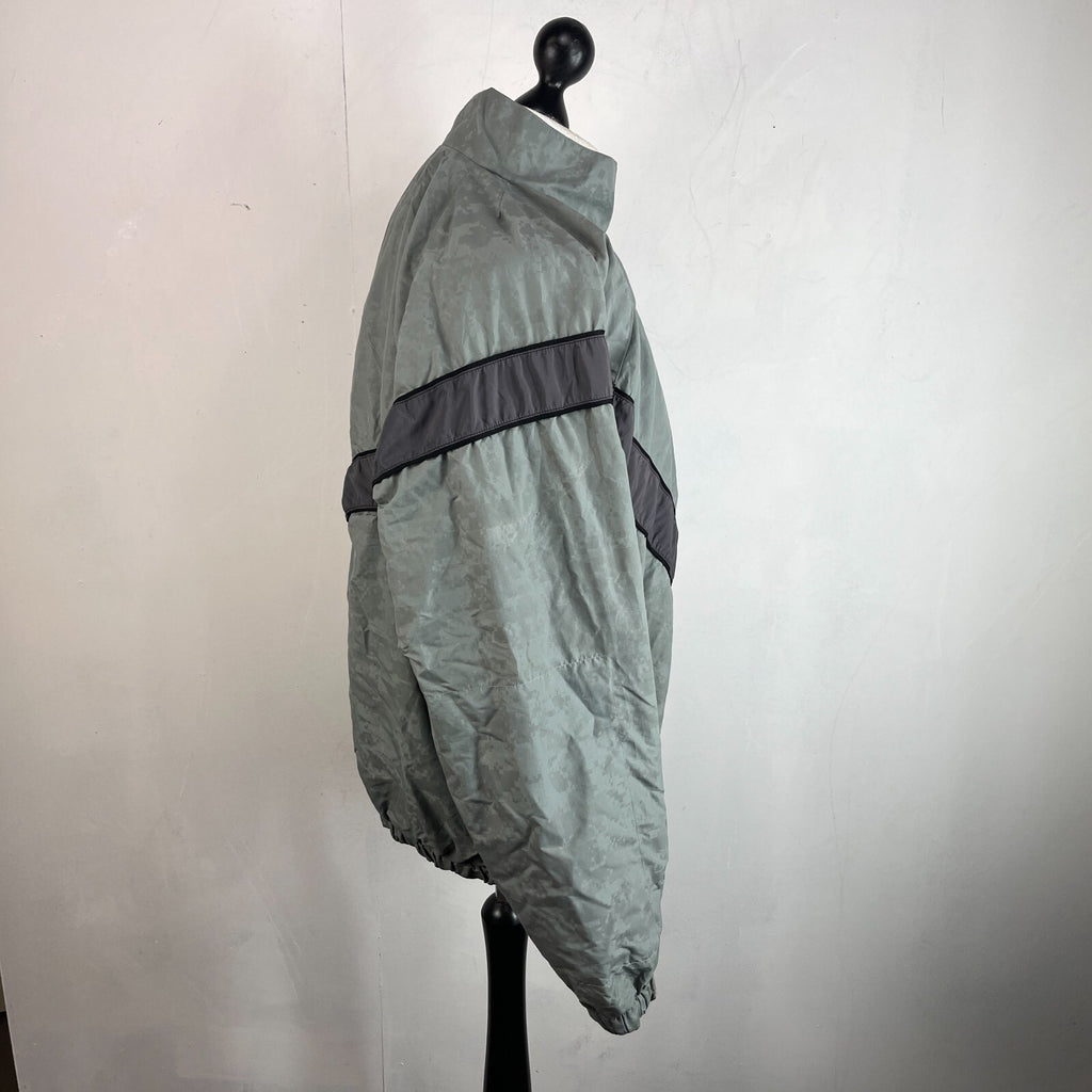 US Army Bomber Jacket Grey Digital Print Windbreaker US size Large