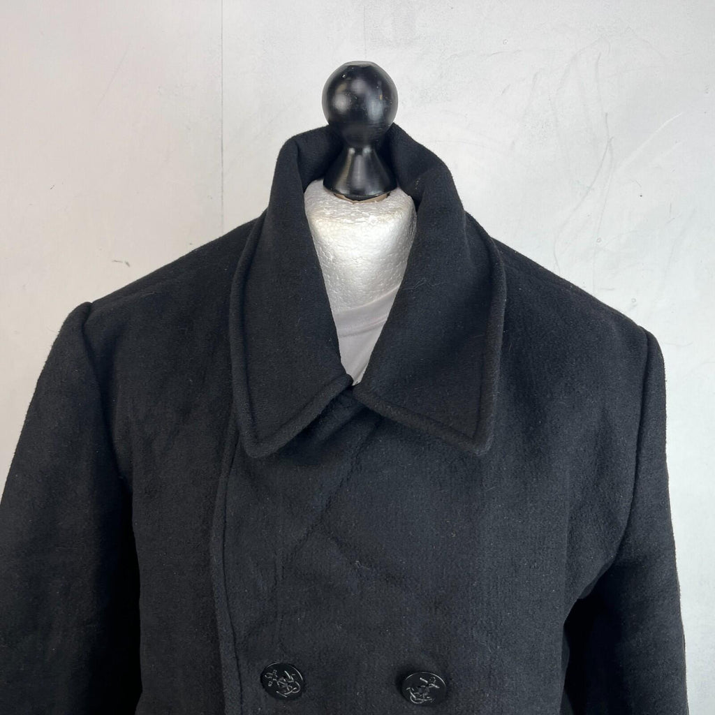 Genuine US Navy Black Wool Deck Jacket size XL Mil-Tec Formal Military