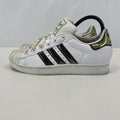 White Superstar Trainers in White & Bronze UK Women's size 5.5