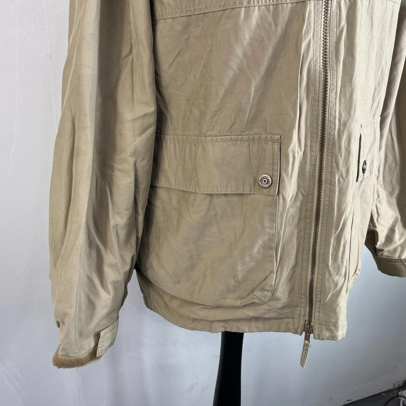 Timberland Men's Weathergear Windbreaker Coat size US M UK L Loose Fit Beige