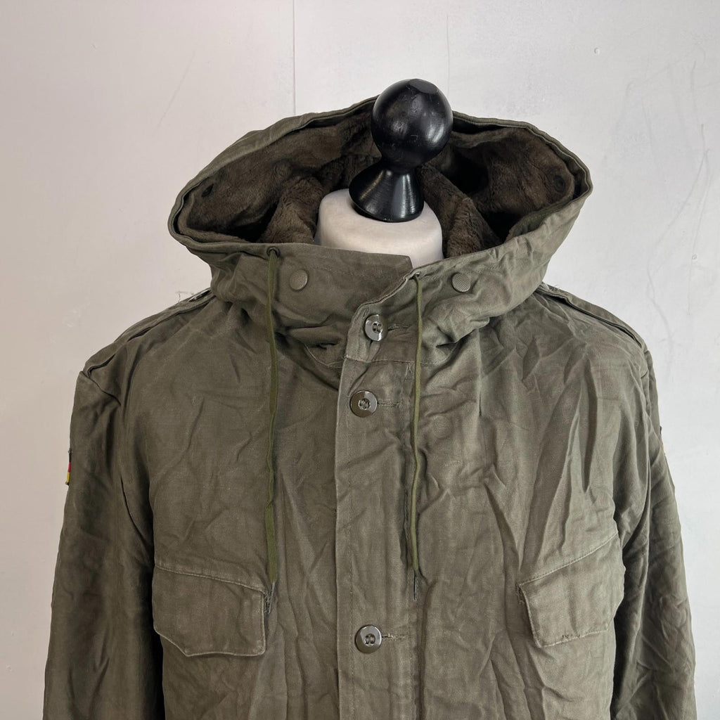 Vtg 1992 Jeans Express German Army Olive Green Parka Coat + Liner size M GrNr.14