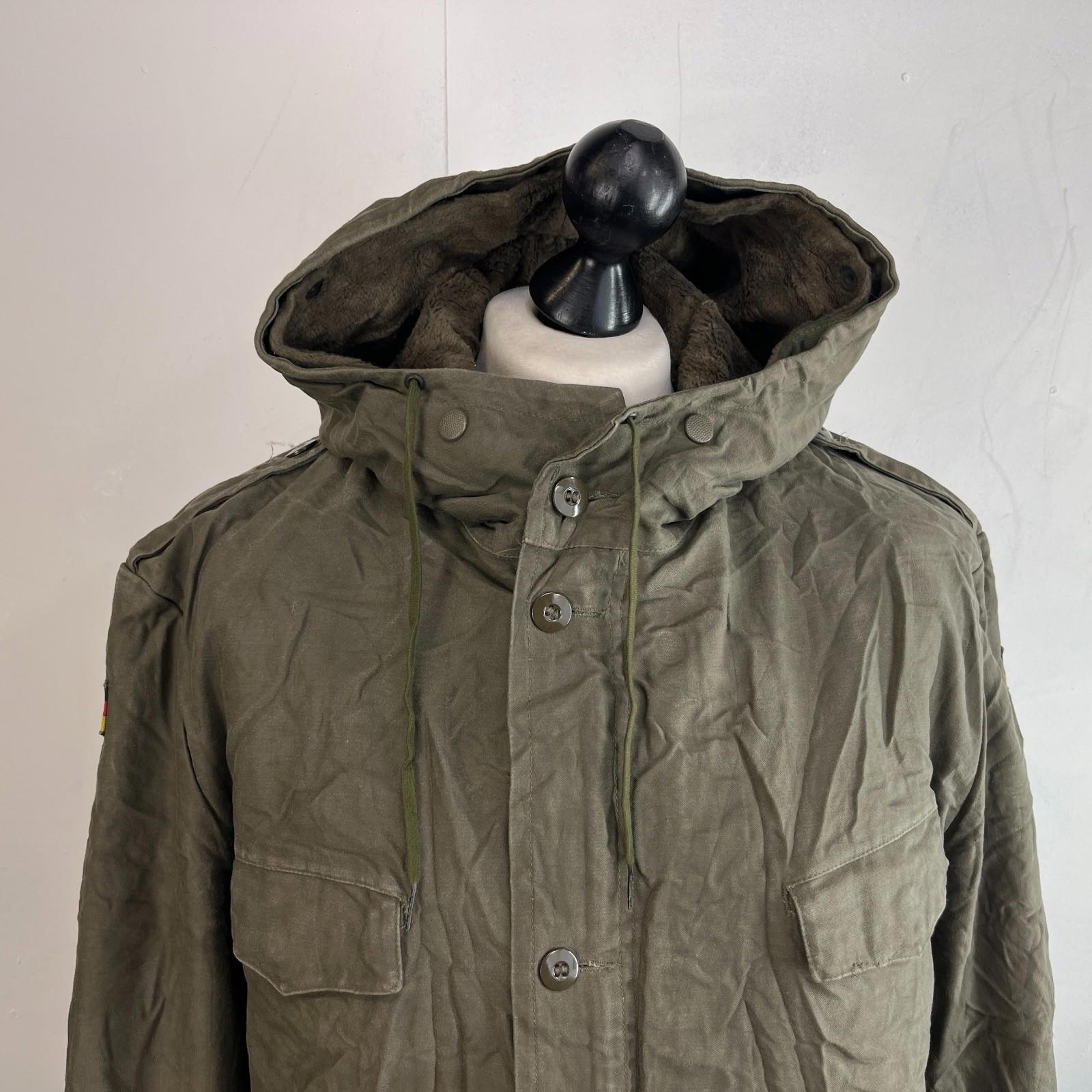 Vtg 1992 Jeans Express German Army Olive Green Parka Coat + Liner size M GrNr.14