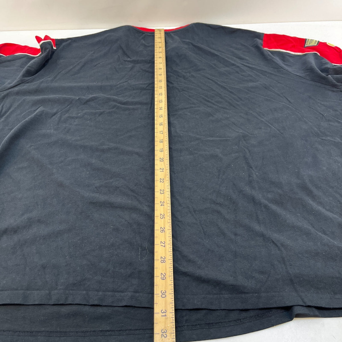 Joe Browns Biker T-shirt Mens Black/Red size 6XL Crew Neck Long Sleeve Cotton