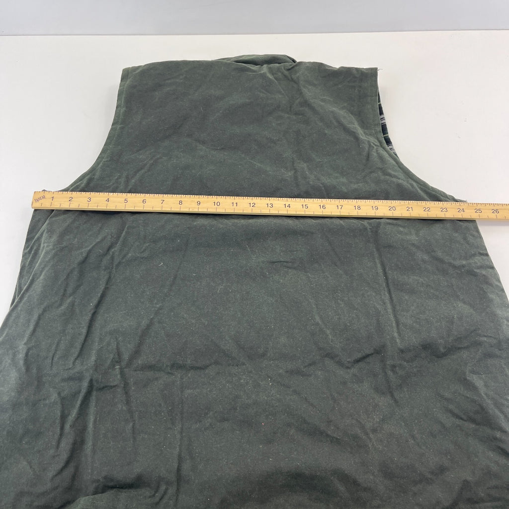 Greenbelt Waxed Gilet in Green size XL Mens Country Vest Tartan Lined Shooting
