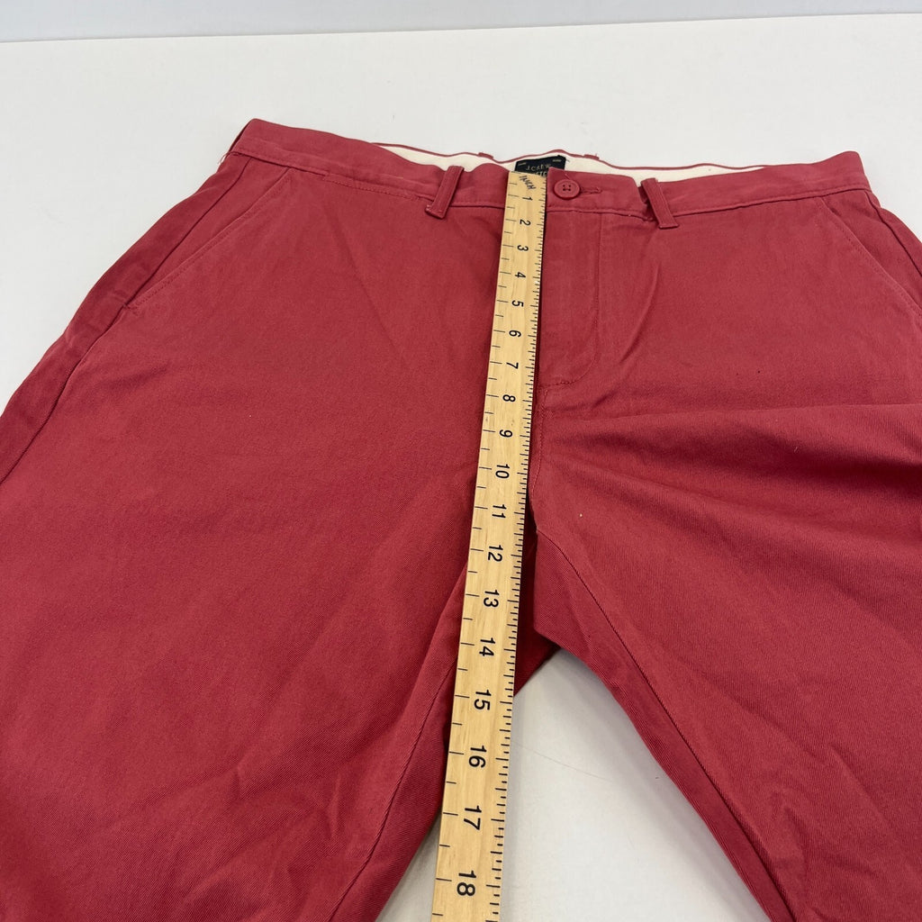 J Crew 1040 Straight Stretch Chino Trousers Dark Pastel Pink Golf W34" L34"  New