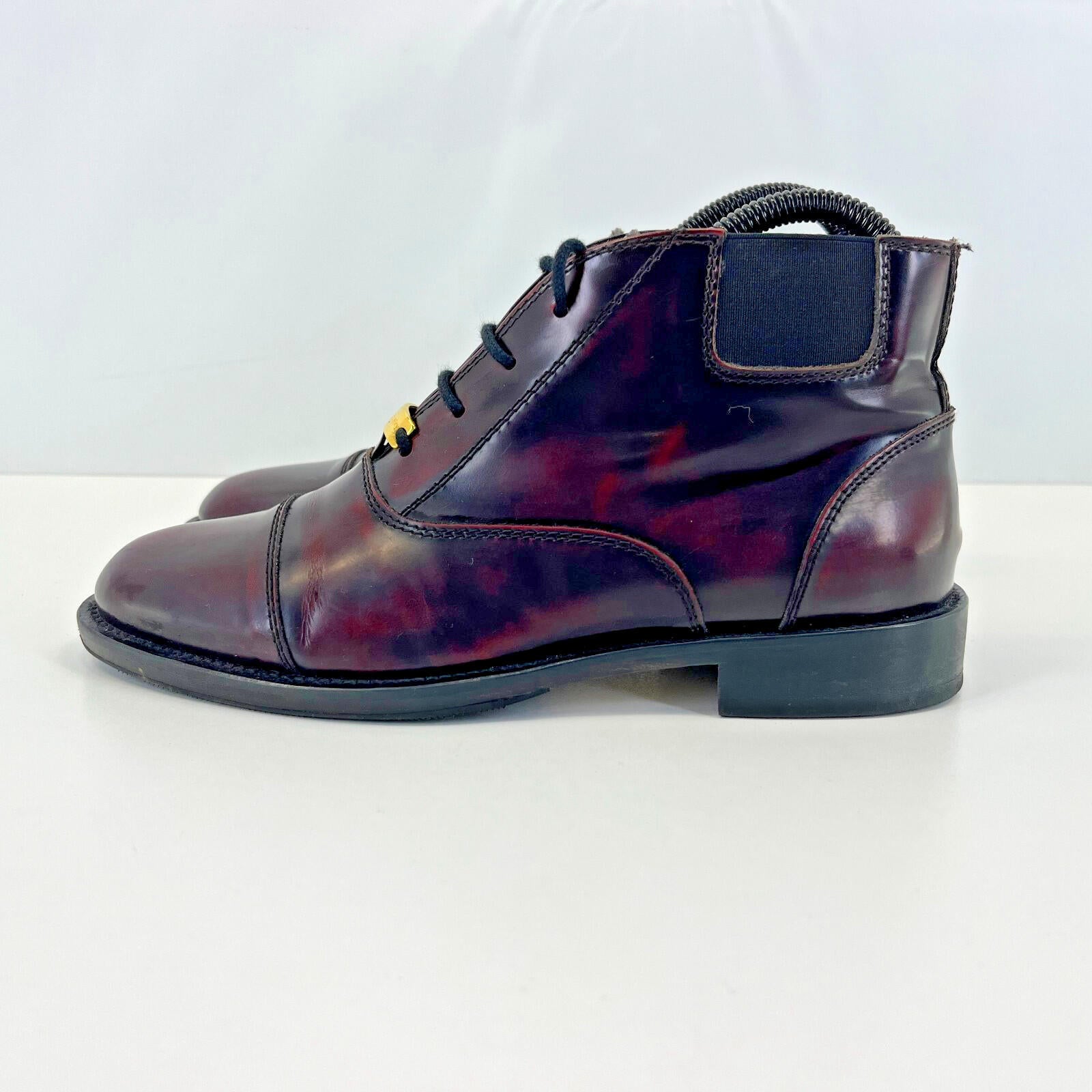Ladies Russell & Bromley Leather Chelsea Ankle Boots Oxblood Red UK 3  - EU 36