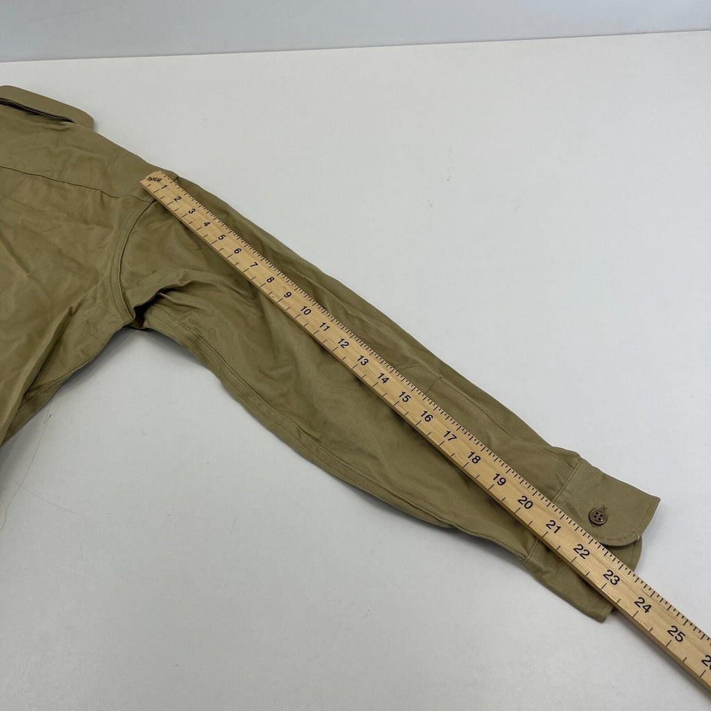 Vintage US Army Khaki Long Sleeve Shirt New Deadstock size 14 1/2 (UK Large)