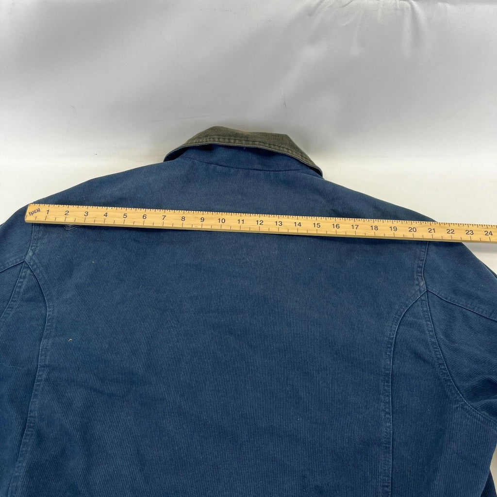 Oxbow Corduroy Trucker Chore Jacket US size L Blue Long Sleeve 100% Cotton