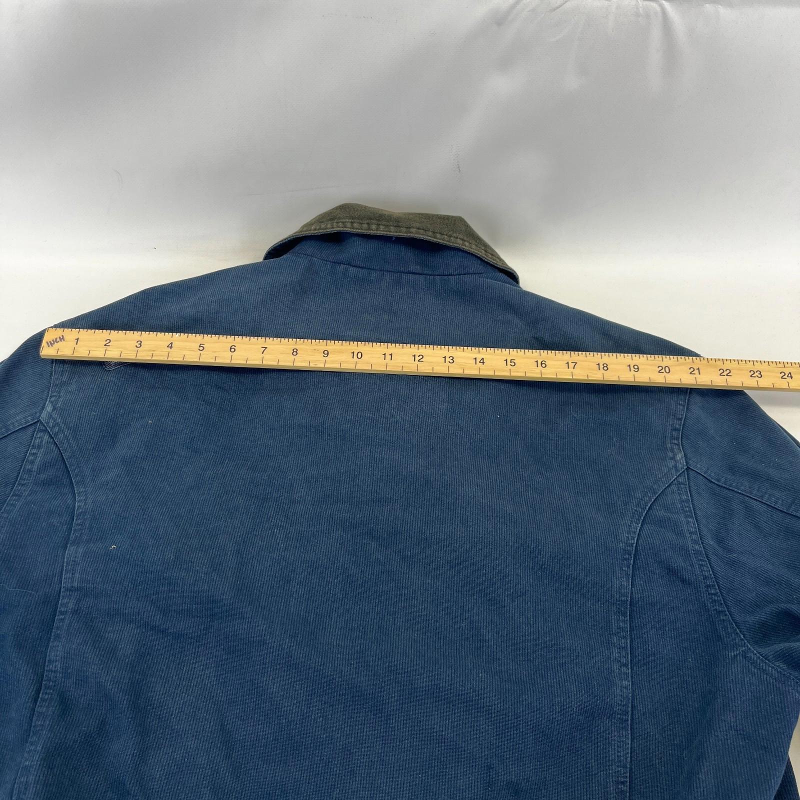 Oxbow Corduroy Trucker Chore Jacket US size L Blue Long Sleeve 100% Cotton