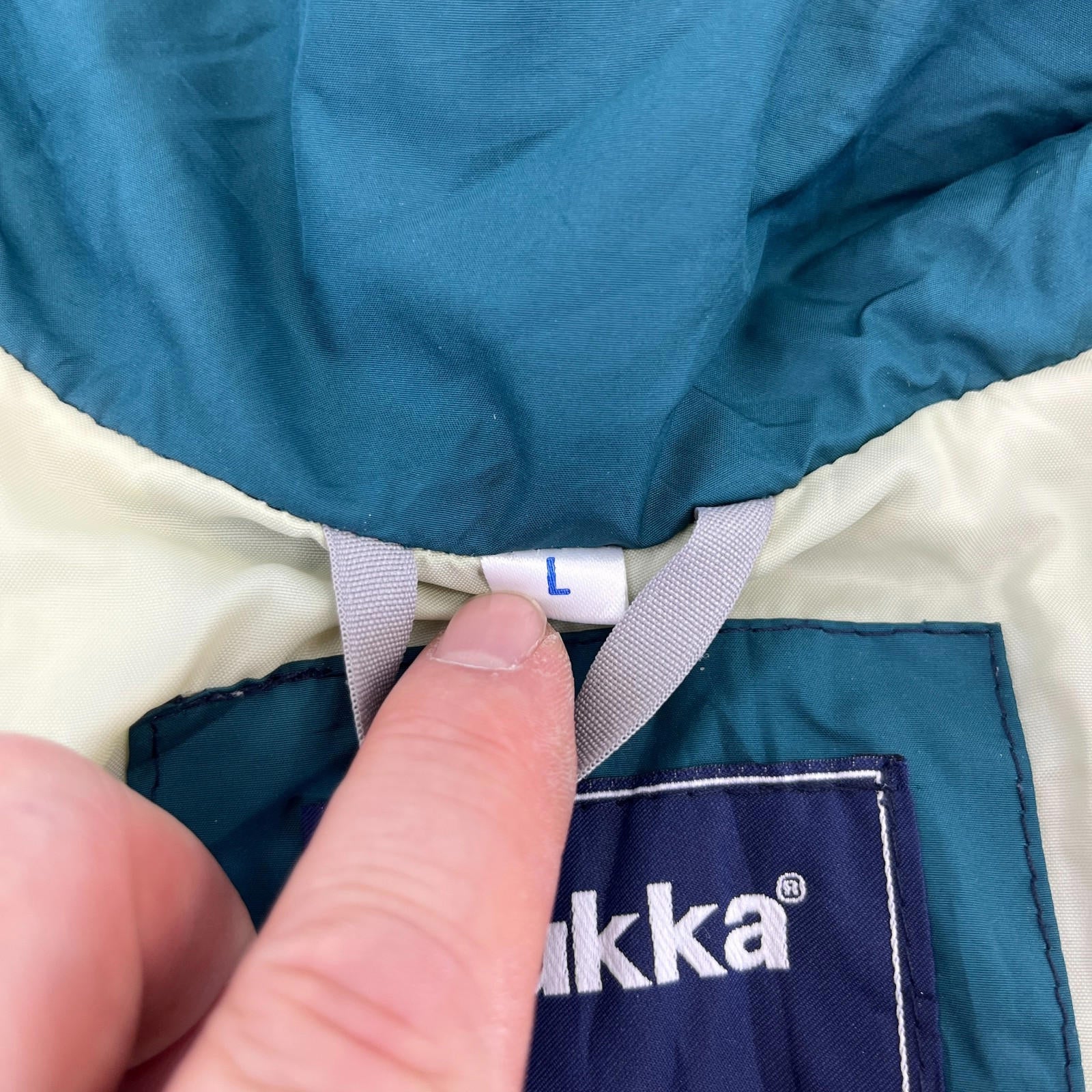 Rukka Men's Casual Jacket Teal Green Windbreaker size Large Oversized