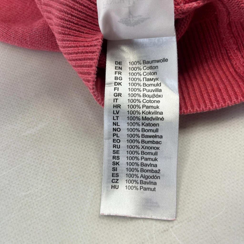 Fynch Hatton Supersoft Cotton Men's V Neck Jumper in Pastel Pink size 2XL