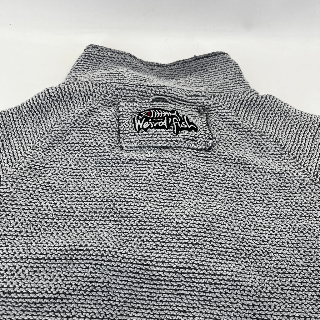 Weird Fish Mens Grey Quarter Zip Jumper Macaroni Pullover size Small