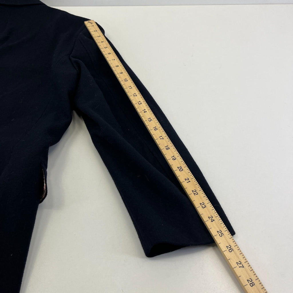 Harry Brown Men's Black Wool Blend Mid-Length Overcoat size XL Slim Fit