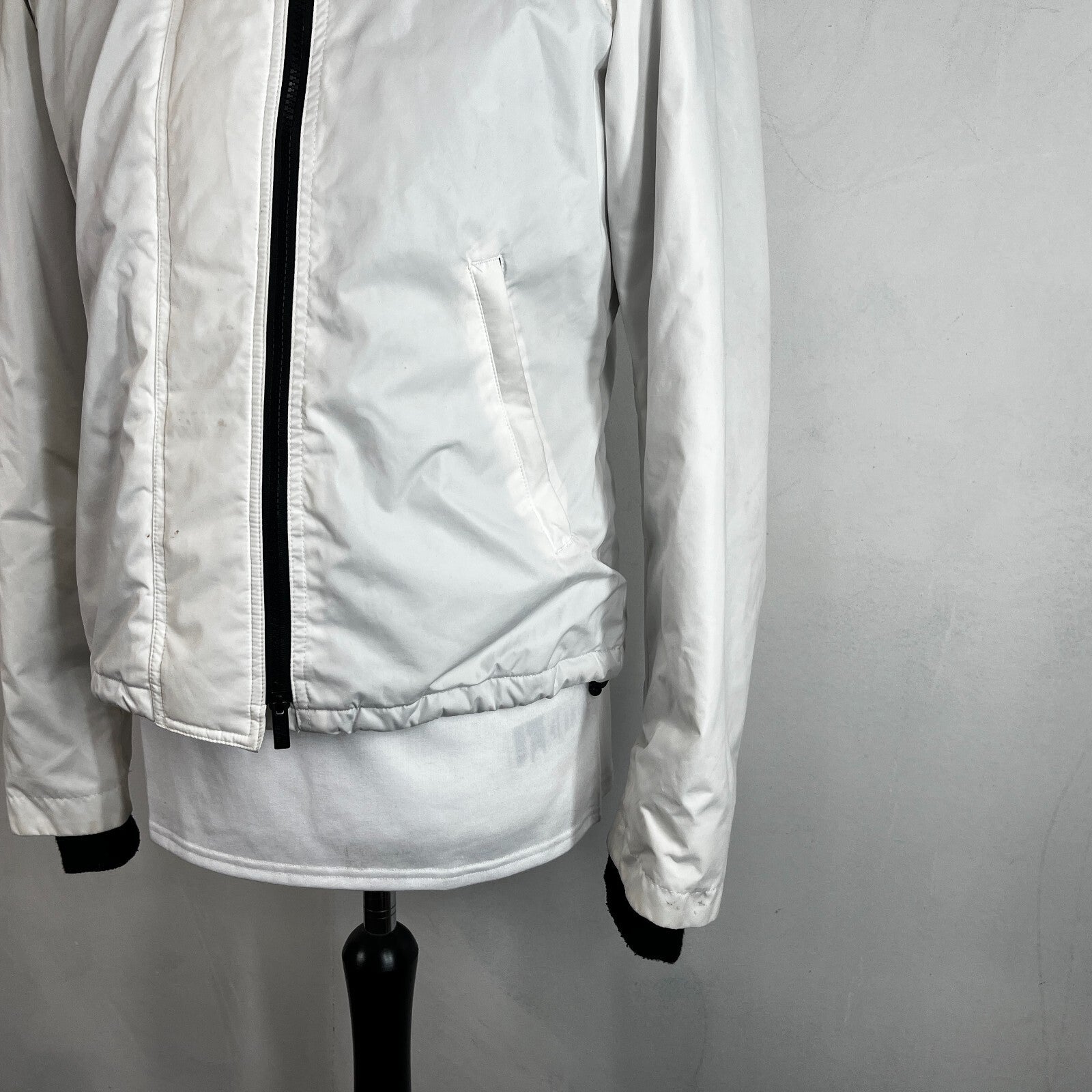 Superdry Women's Waterproof Jacket UK size 14 in White Insulated Hooded Coat