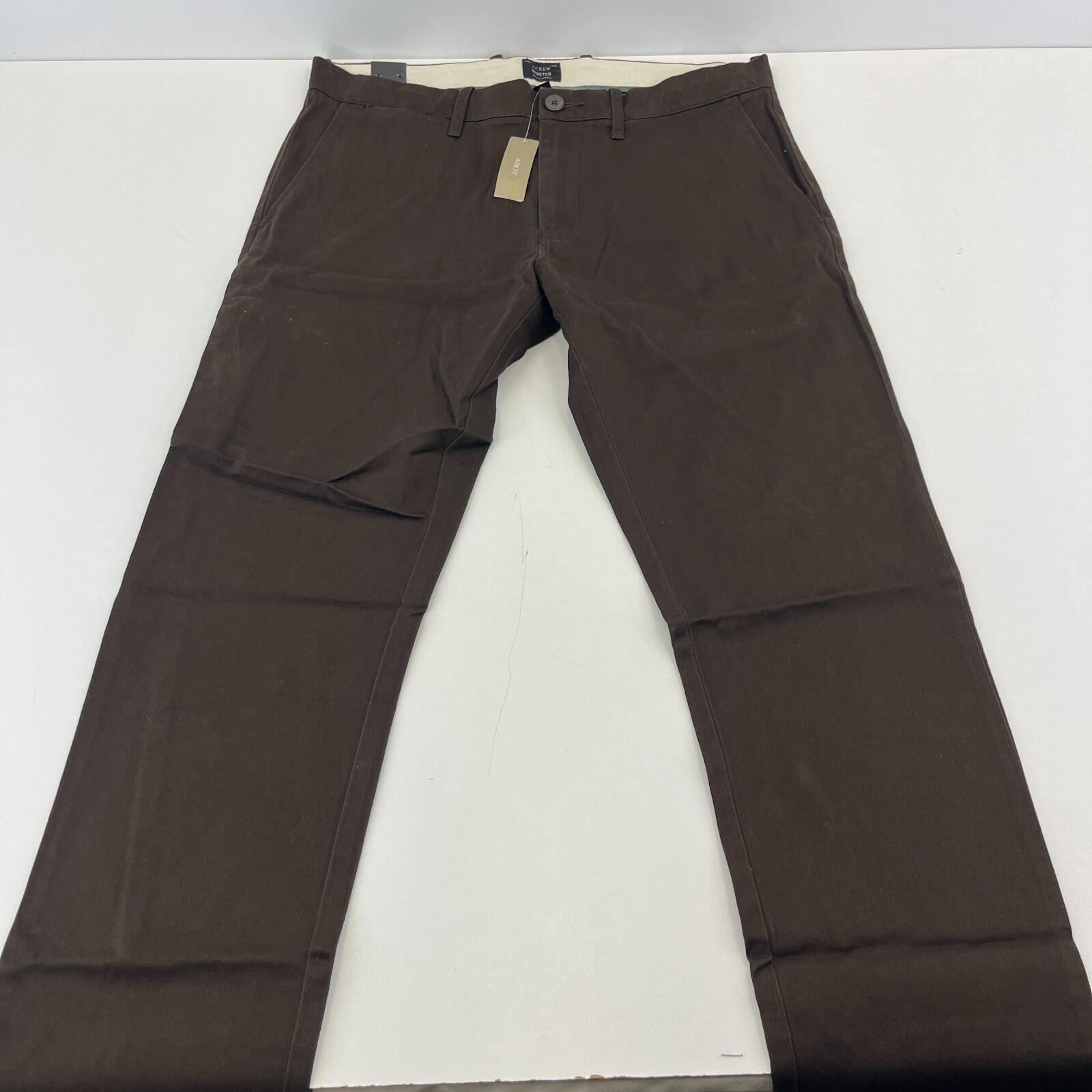 J Crew 484 Slim Fit Stretch Chino Trousers in Dark Brown W31" L32" New with Tags