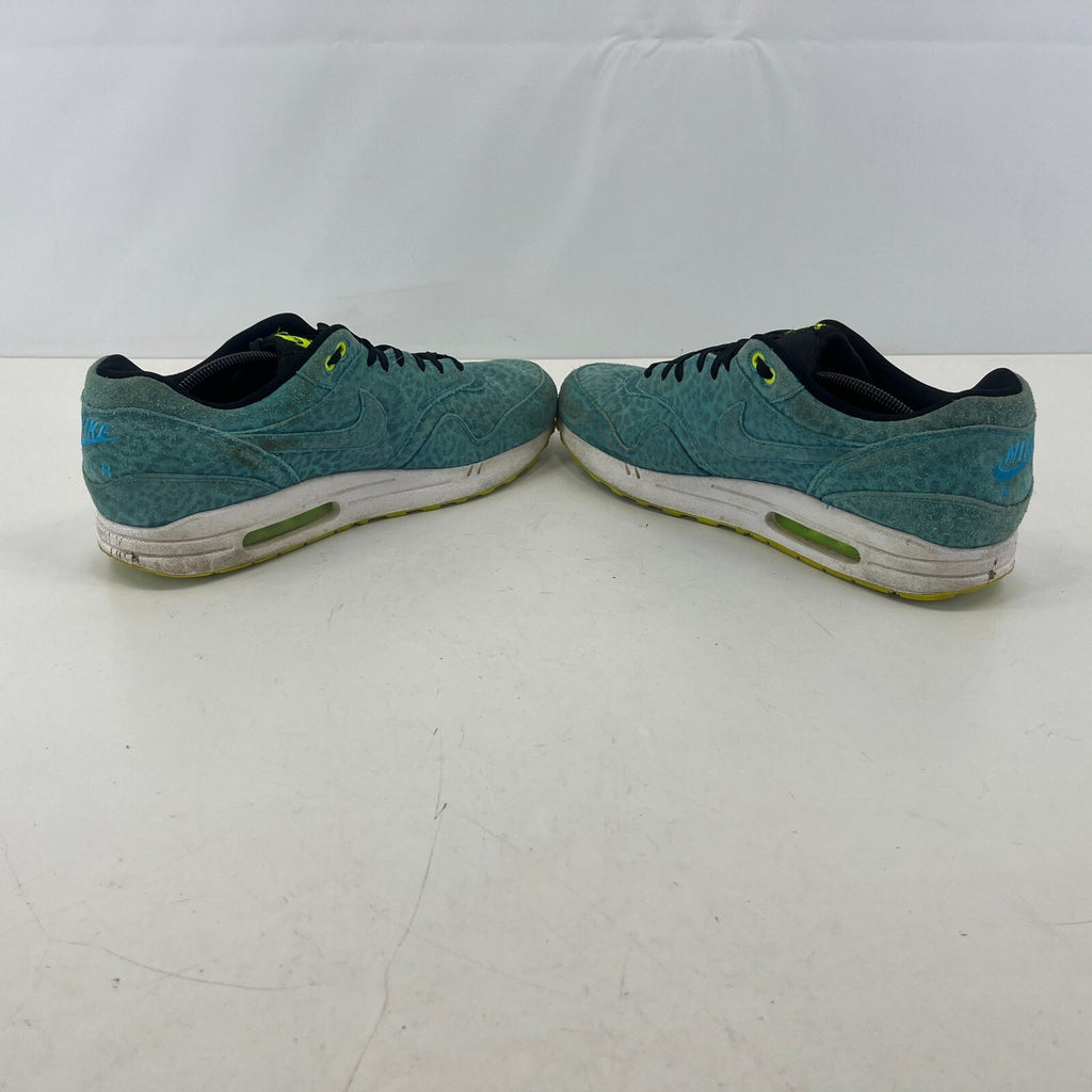 Nike Air Max 1 Blue Leopard Print Aquamarine Suede size UK 11 - EU 46
