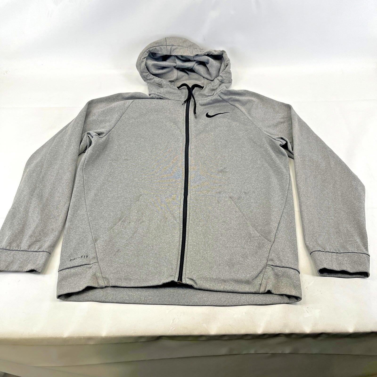 Adidas Dri Fit Full Zip Hoodie Jacket size M in Grey