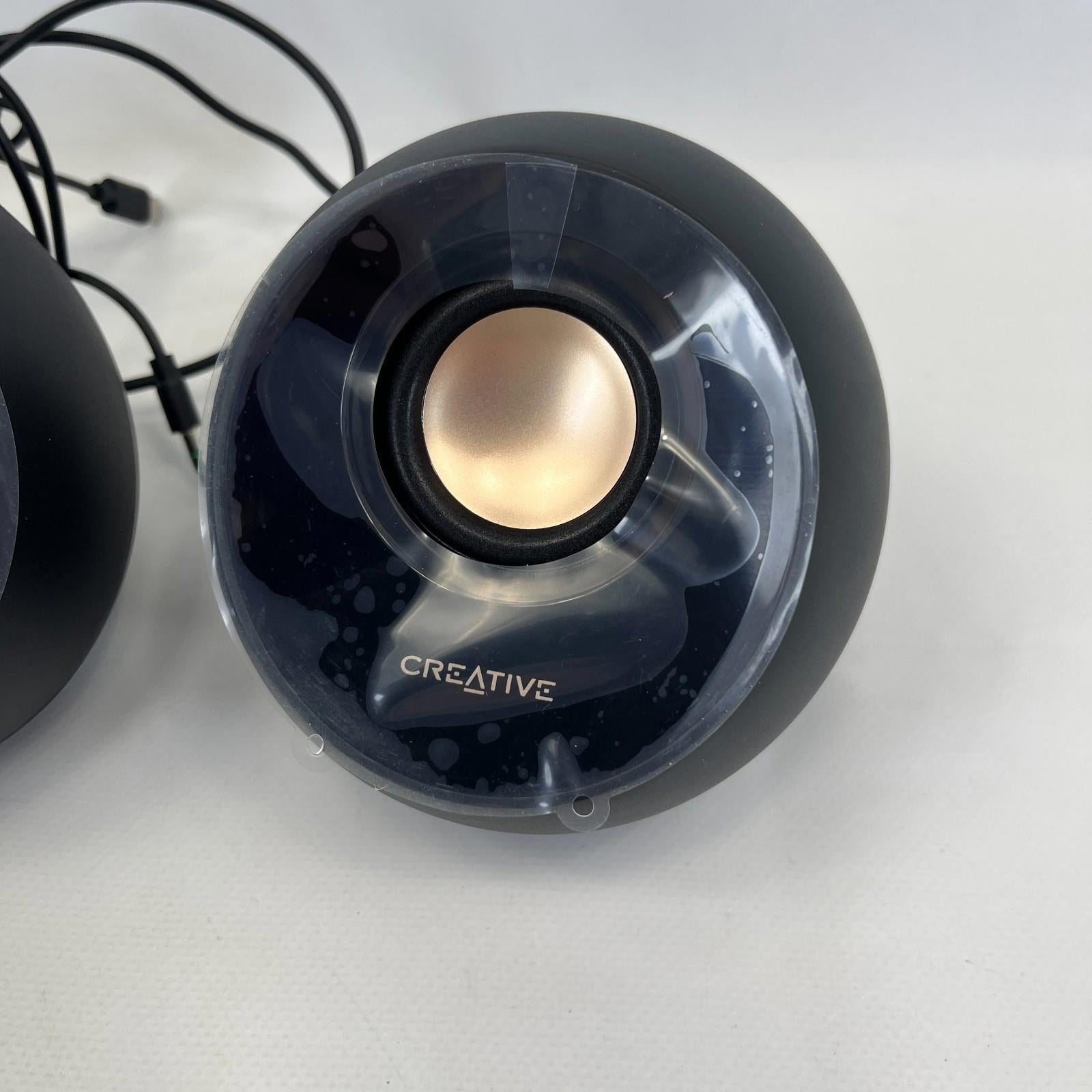 Creative Pebble SE 2.0 Desktop Speakers Black w/ Light-Up Base USB Type-C