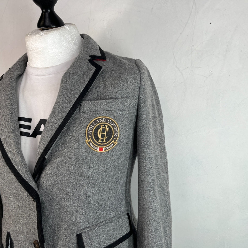 Boden Women's Grey Blazer Jacket Wool Blend Lined UK size 12 - VGC