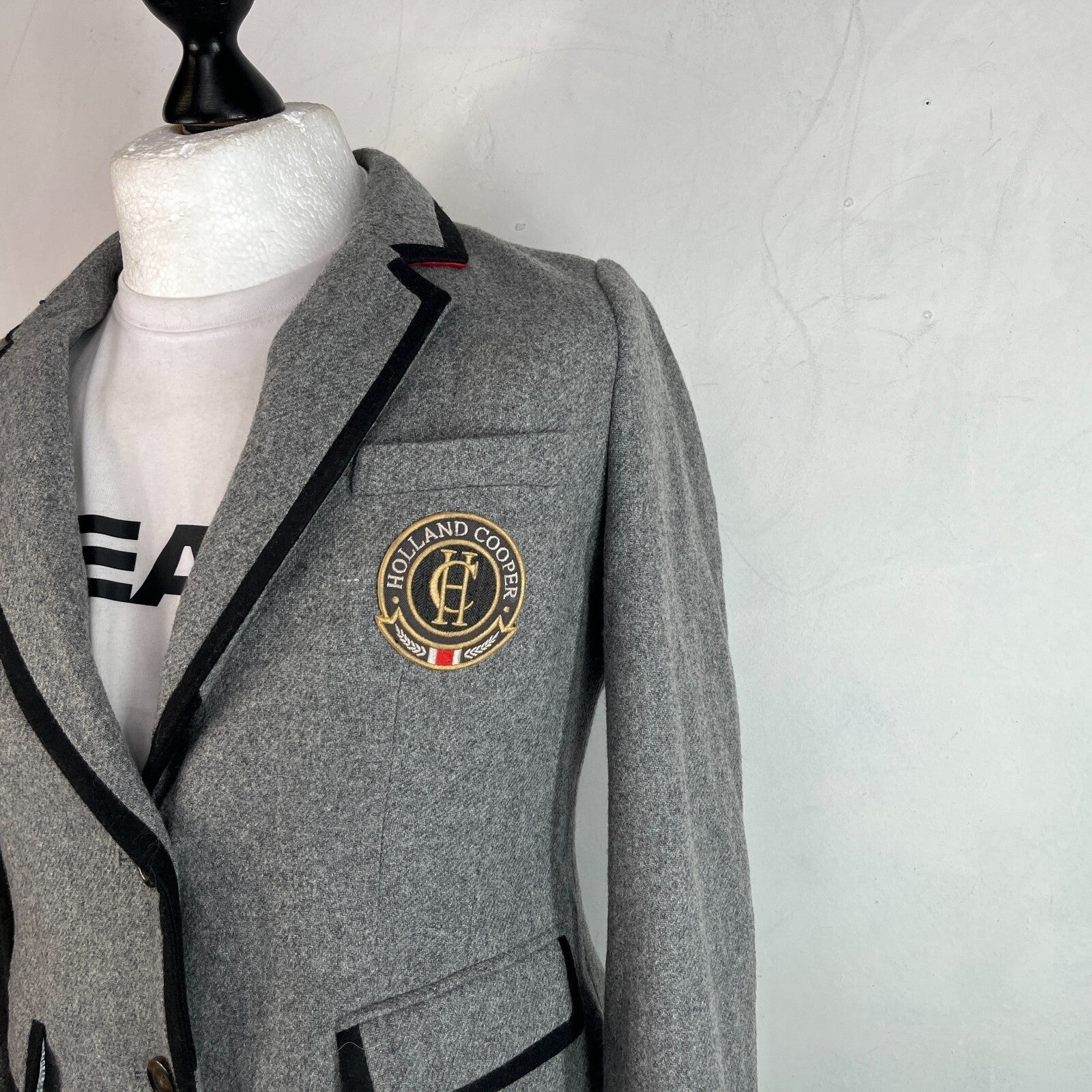 Boden Women's Grey Blazer Jacket Wool Blend Lined UK size 12 - VGC