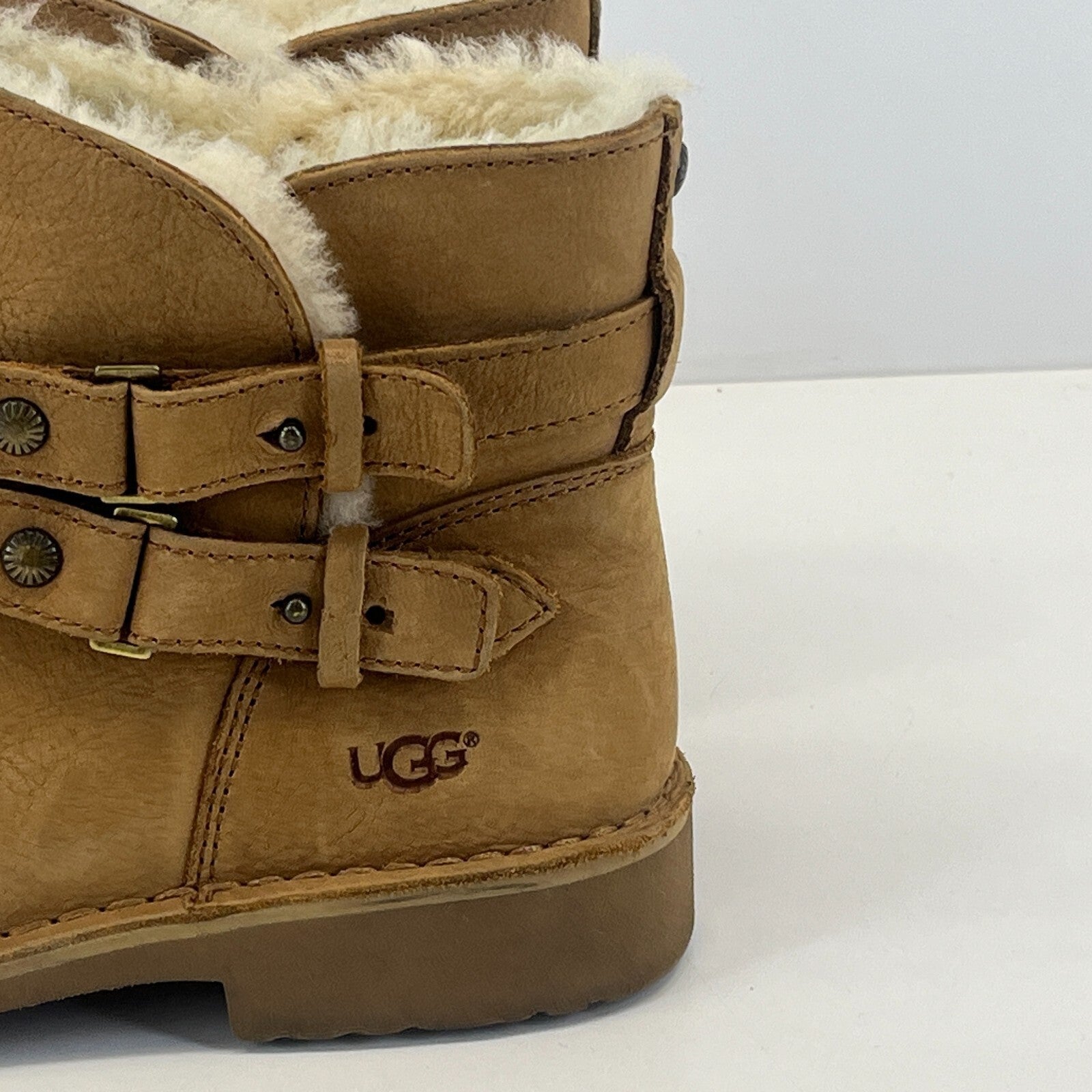 Ugg Aliso Women's Ankle Boots Tan Suede Leather size UK 8 EU 41 Model 1014623