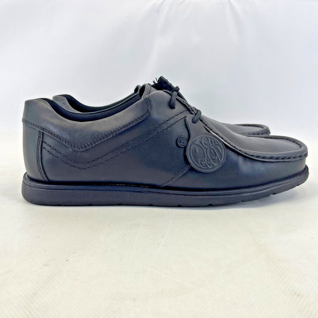 Pretty Green Waltham Lace Up Shoes Moccasin Loafers Mens Black Leather size 11.5