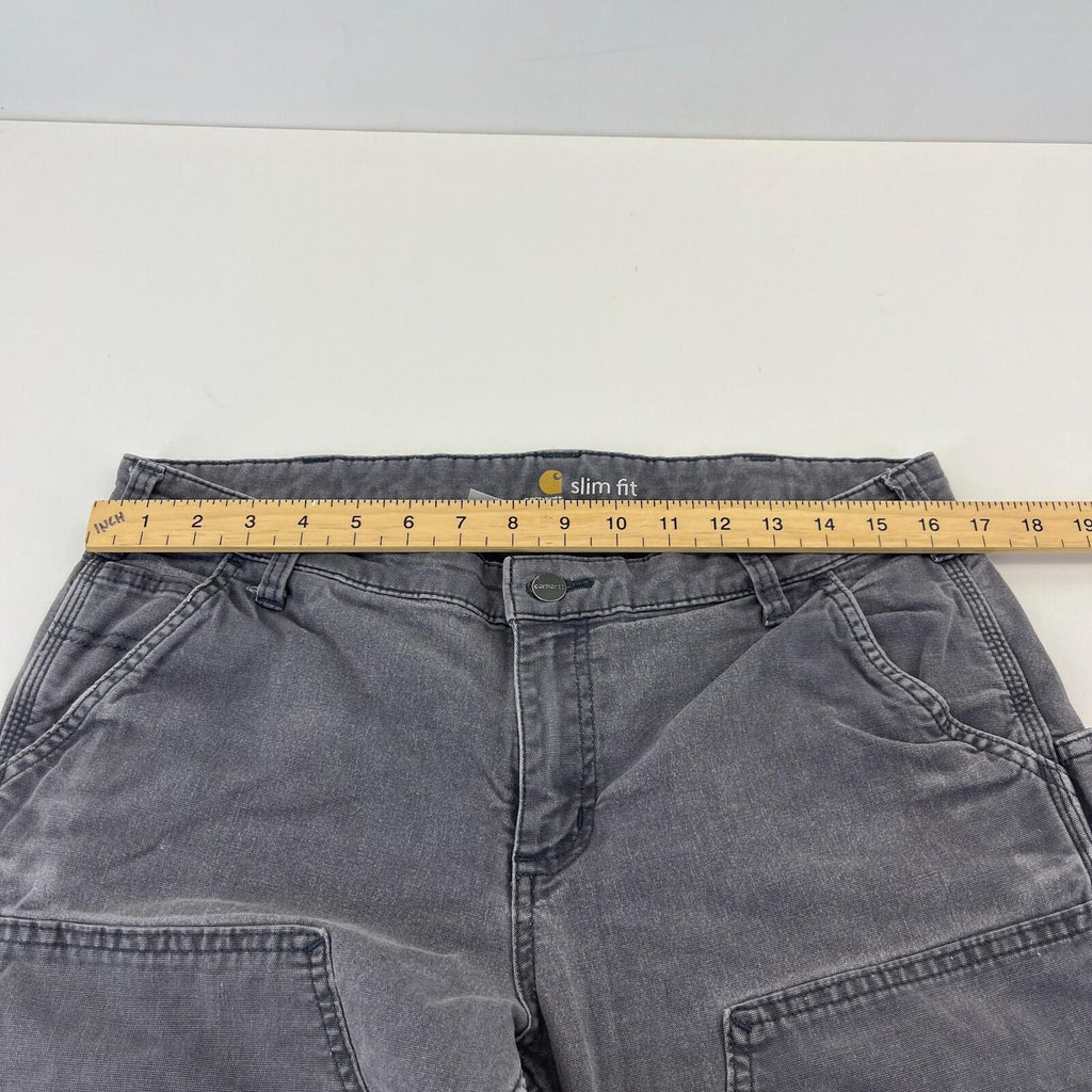 Carhartt Women’s Straight Stretch Workwear Jeans in Grey size 14 - Leg 30"