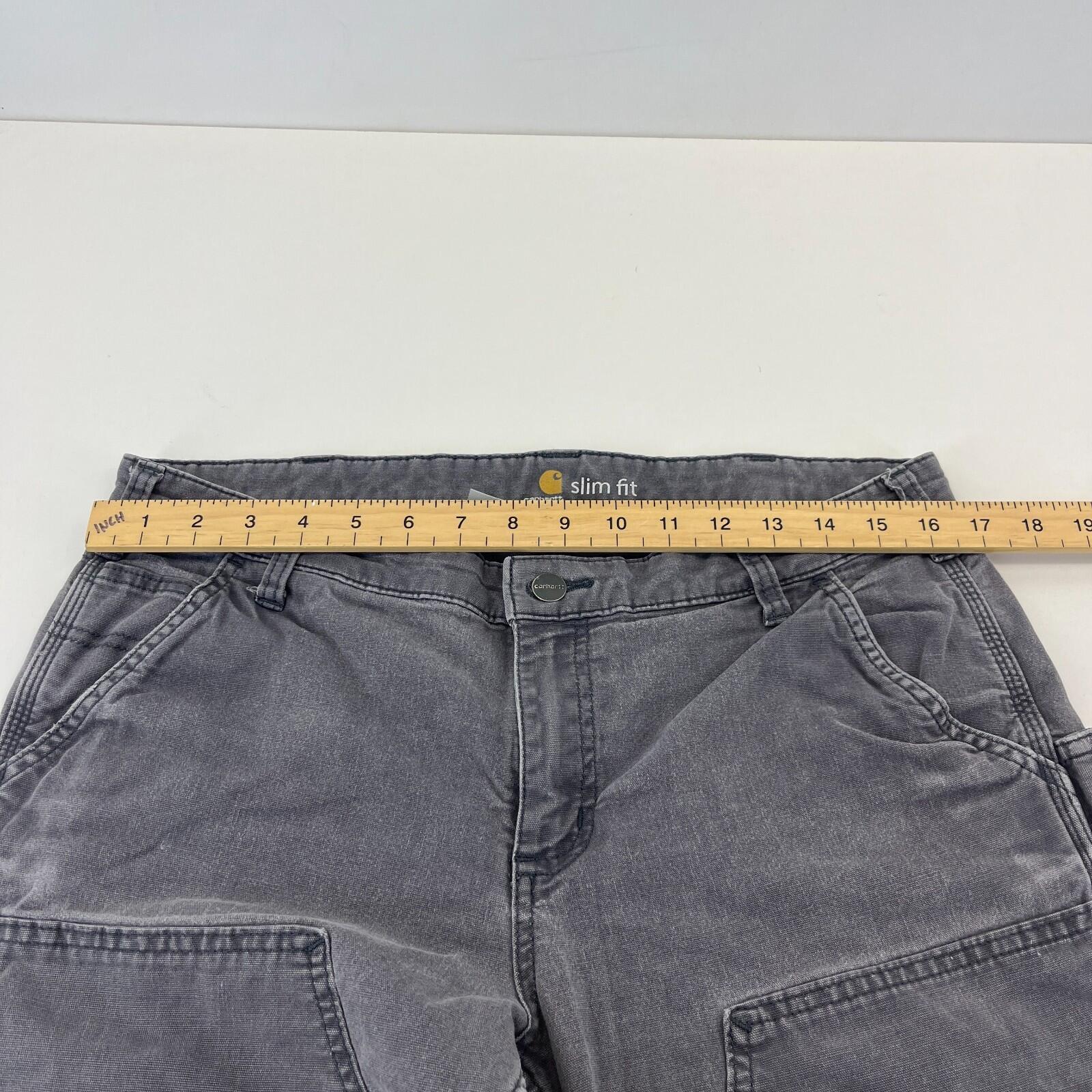 Carhartt Women’s Straight Stretch Workwear Jeans in Grey size 14 - Leg 30"