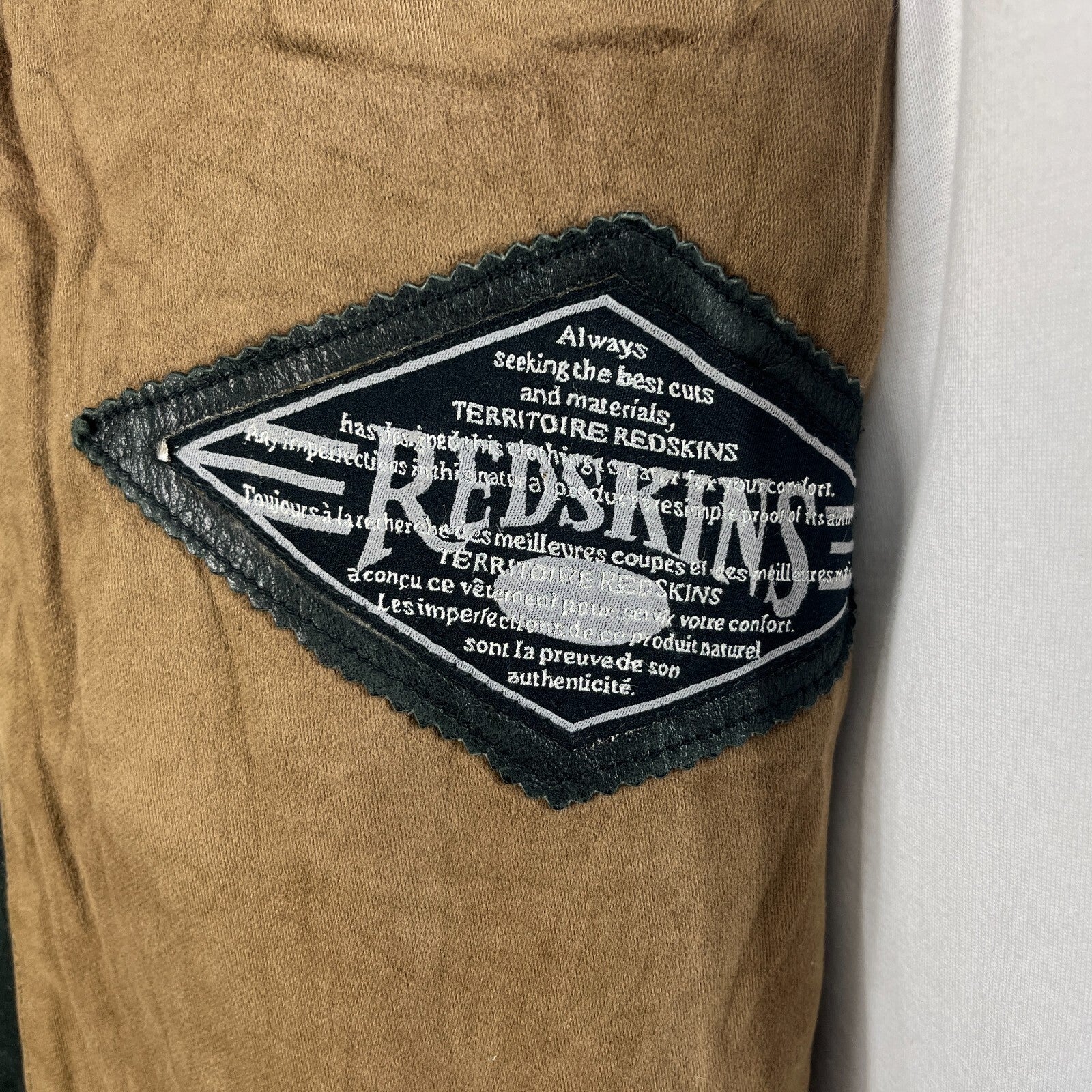 Redskins Vintage Distressed Look Black Leather Mid Length Jacket Men’s size 3XL