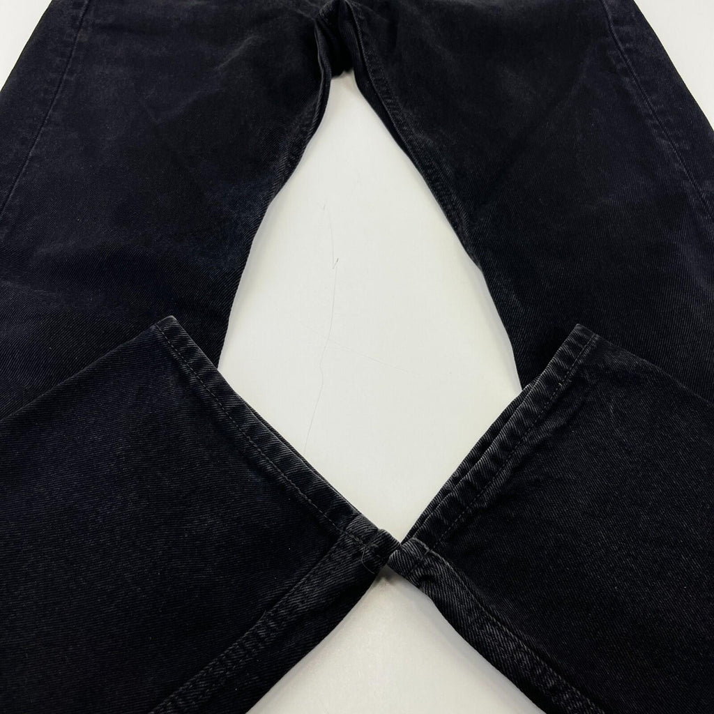 Women's Levi's 505 Regular Fit Jeans W29" L30" Black Denim Straight Leg