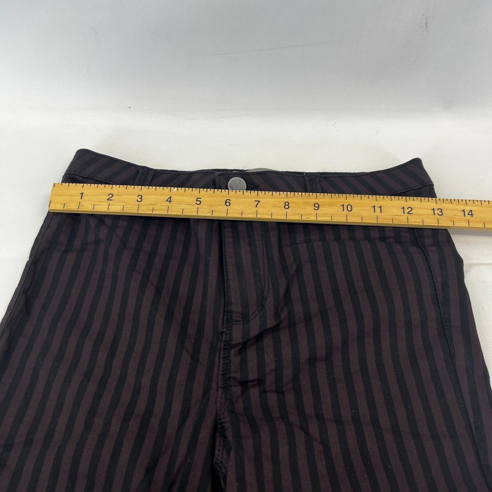 Clockhouse Womens Black/Purple Striped Jegging Jeans Skinny size 36R NWOT