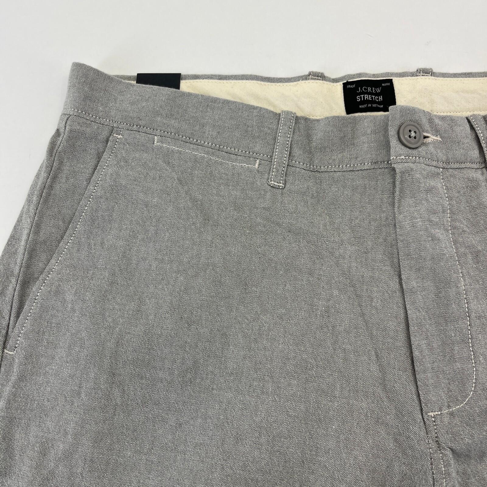 J Crew 484 Slim Fit Stretch Chino Trousers Light Grey W32" L34" New with Tags
